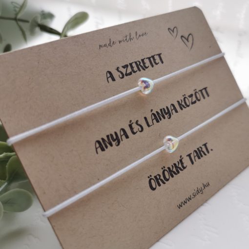 Szivárványos szív páros karkötő szett