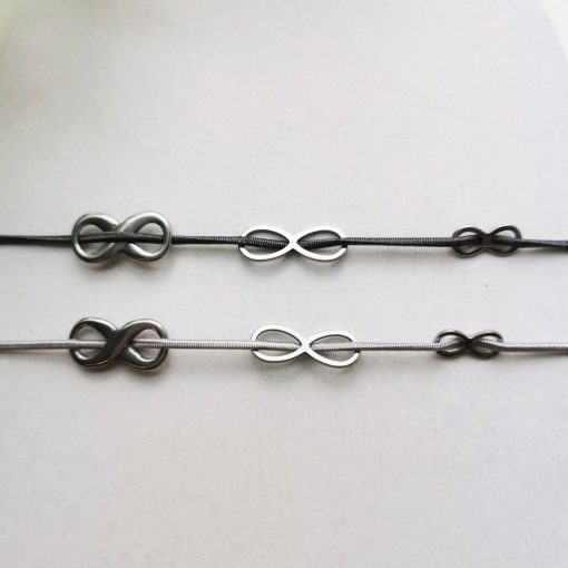 Végtelen páros karkötő gumizsinórral