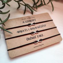 Hármas végtelen gumizsinór karkötő szett