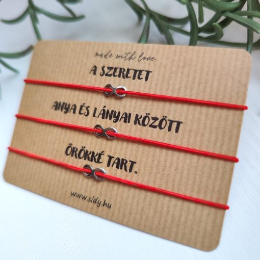 Hármas végtelen gumizsinór karkötő szett