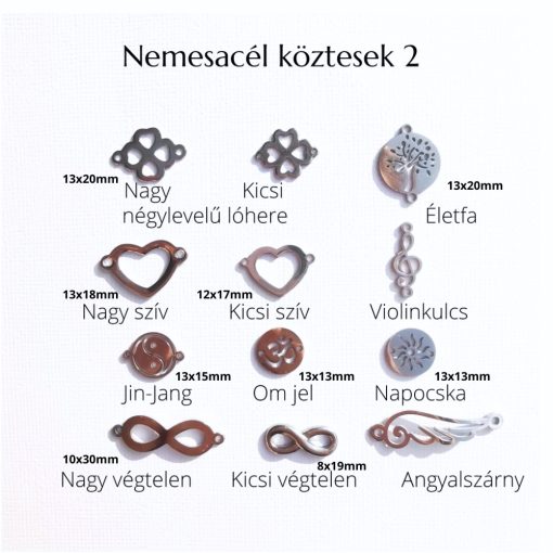 Nemesacél karkötő medál