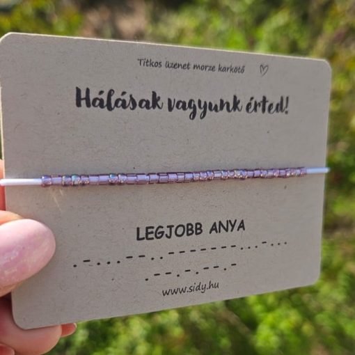 Anyák napi morze karkötő - Legjobb Anya