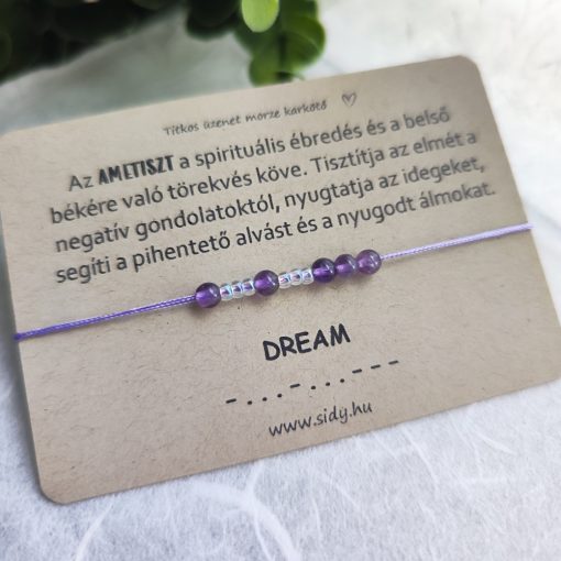 DREAM ametiszt morze karkötő