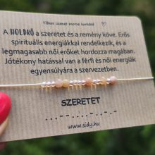 SZERETET holdkő morze karkötő