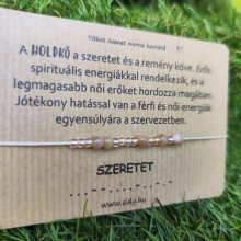 SZERETET holdkő morze karkötő