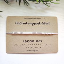 Selyem rózsa morze karkötő