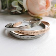 Nemesacél idézetes karkötő