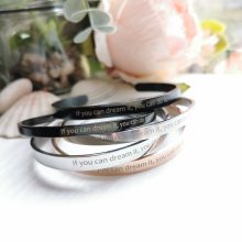 Nemesacél idézetes karkötő