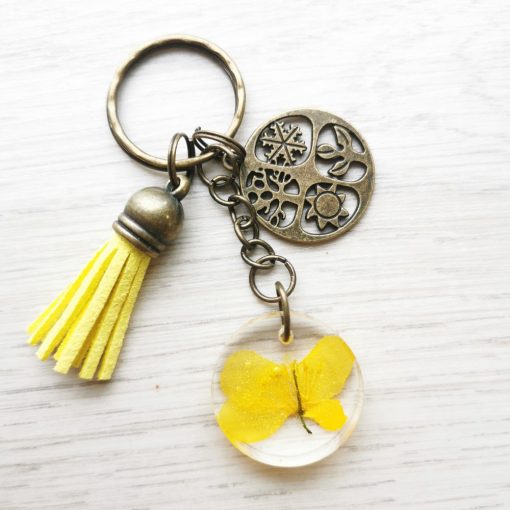 Sárga virágos kulcstartó