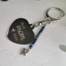 Best mom ever szív kulcstartó