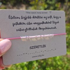 Ezüst színű morze karkötő