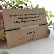 Ezüst színű morze karkötő elmúlik