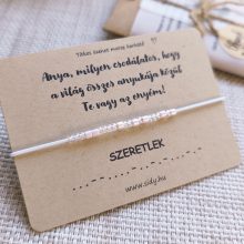 Anyák napi morze karkötő