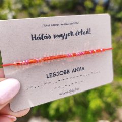 Piros morze karkötő Legjobb Anya felirattal Anyák napjára