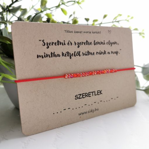 Legjobb anya morze karkötő (piros)