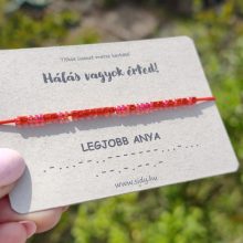 Legjobb anya morze karkötő (piros)