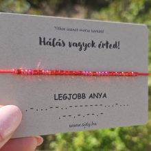 Legjobb anya morze karkötő (piros)