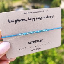 Szeretlek morze karkötő (kék)