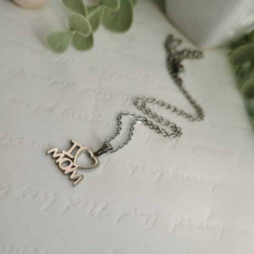 I love mom nemesacél nyaklánc