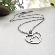 Cicafej nemesacél nyaklánc