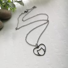 Cicafej nemesacél nyaklánc