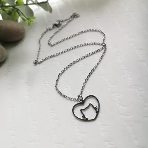 Cicafej nemesacél nyaklánc