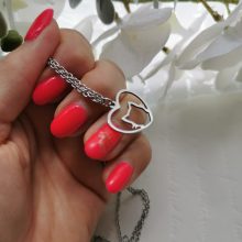 Cicafej nemesacél nyaklánc