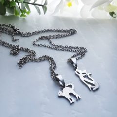 Macska nemesacél nyaklánc