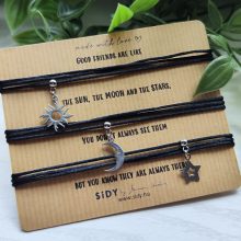 Nap-hold-csillag selyemnyaklánc szett